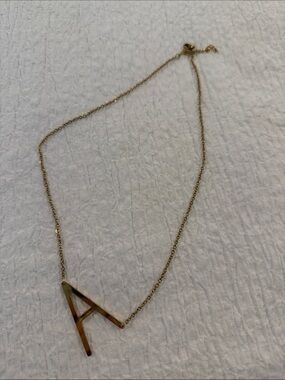 Gold Initial 'A' Pendant Necklace for Women